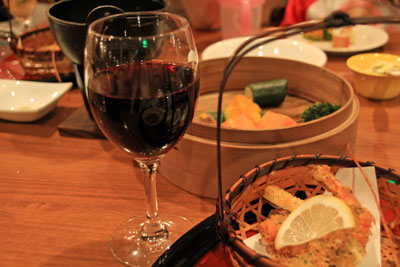 リゾートインノースカントリー夕食とワイン