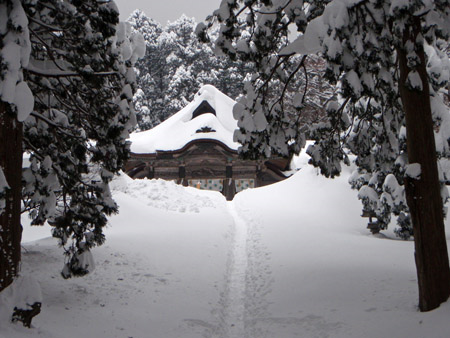 雪の大神山神社奥宮