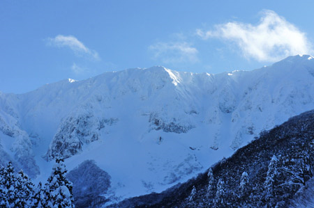 雪の大山北壁