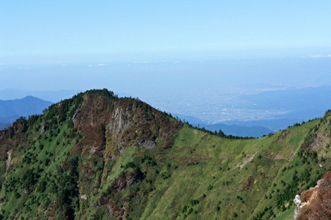 石鎚山から見る松山と瀬戸内海