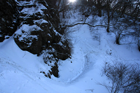 雪の皿ヶ嶺登山道