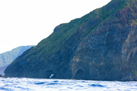 母島の断崖絶壁