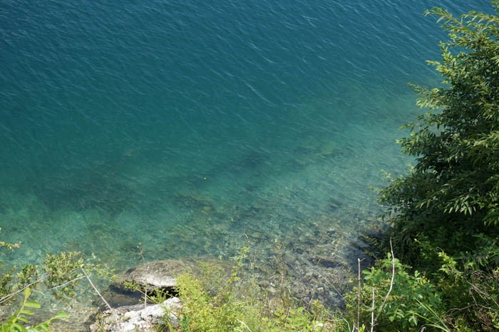 西湖の透明な水
