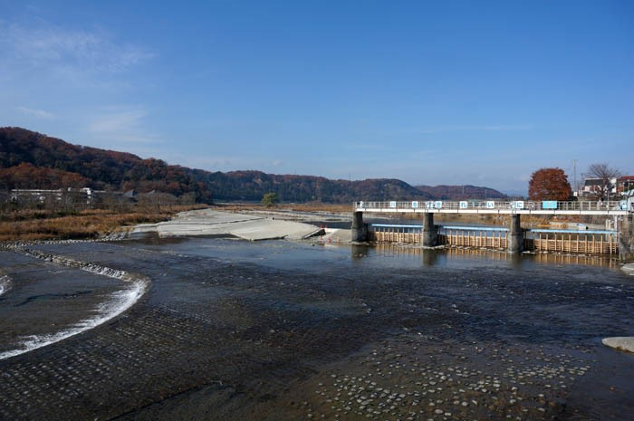 羽村取水堰と多摩川