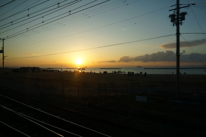 須磨海岸の初日の出