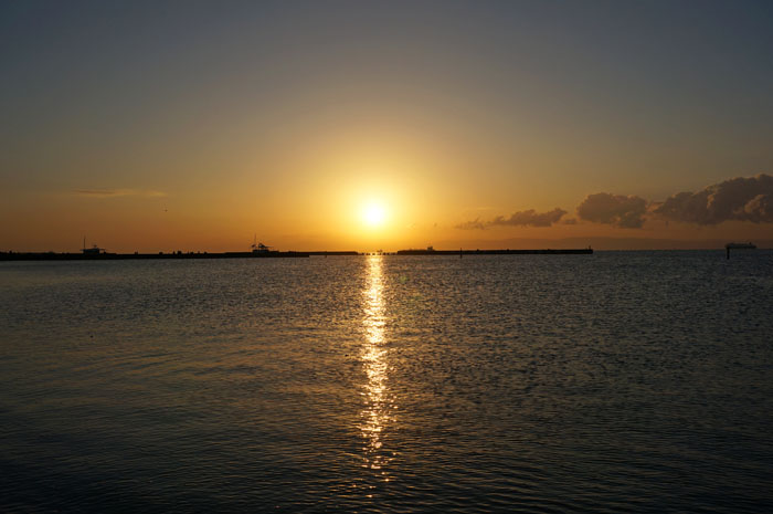 須磨海岸の初日の出